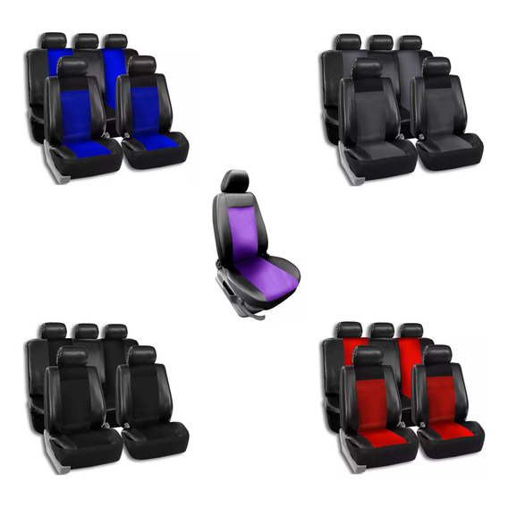 Funda Cubre Asiento Eco Cuero Juego Completo Universal 