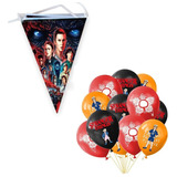 Set Stranger Things Deco Halloween Globos Cotillón Pack Kit