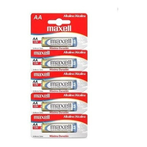 Pila Maxell Aa X5 Unidades Pila Alcalina Originales Blister