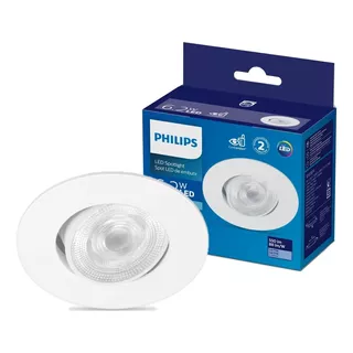 Ampolleta Led Philips Con Spot Para Embutir 6.2w Luz Fria