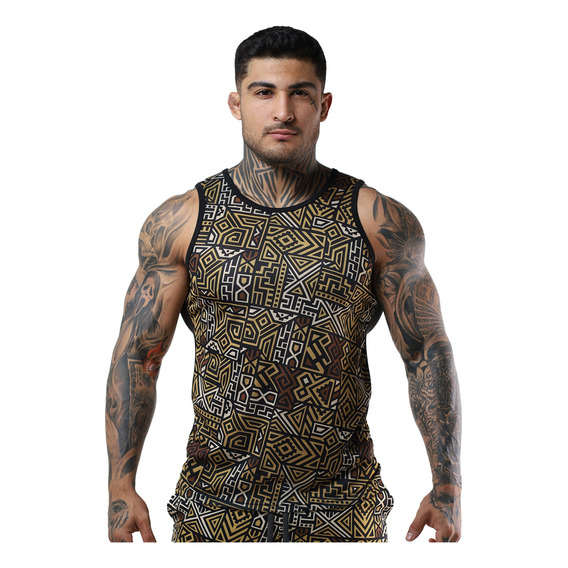 Playera Tank Top Básica Estampada Corte Ajustado Fénix Fit