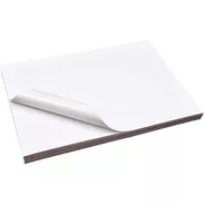 Papel Adhesivo Carta Blanco Mate 50 Hojas Para Etiquetas