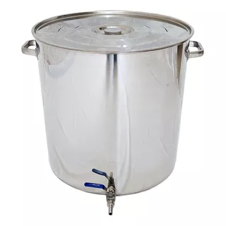 Panela Inox 48 Litros C/ Torneira Para Cerveja Artesanal