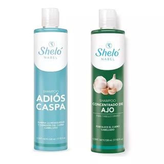  Kit Shampoo Adiós Caspa + Shampoo Ajo Sheló