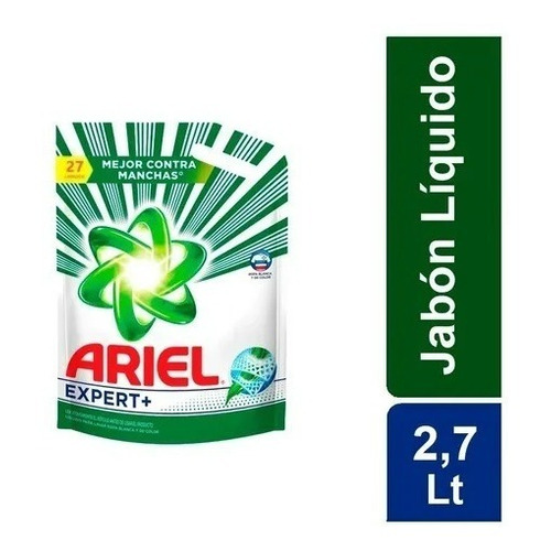 Jabón Liquido Ariel 2,7 Litros Mejor Contra Manchas Expert +