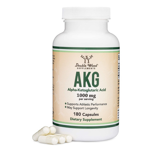 Suplemento Akg (ácido Alfa Cetoglutárico) 180 Caps Hecho Usa Sabor S/n