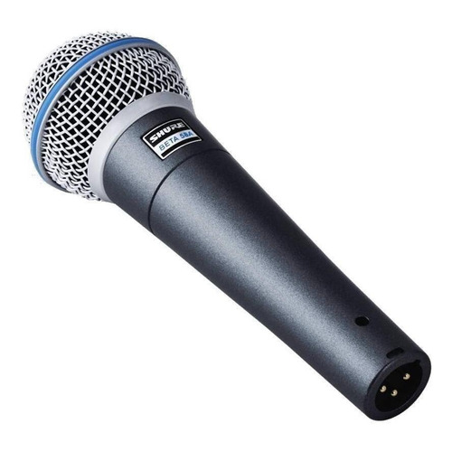 Microfono Dinamico Supercardioide Beta 58a Shure Color Azul/Plateado