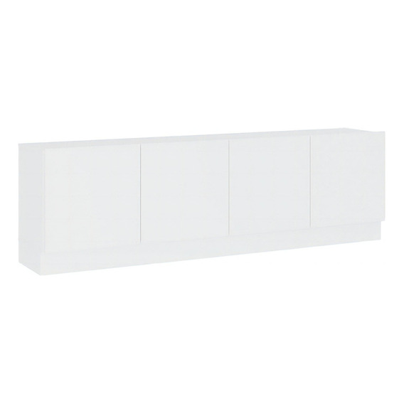 Mueble Para Tv 70  Pulgadas Mind En Mdp 4 Puertas Blanco