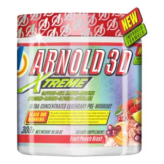 Pre Treino Arnold 3d Extrem Legendary 300gr Arnold Nutrition Sabor Fruit Punch