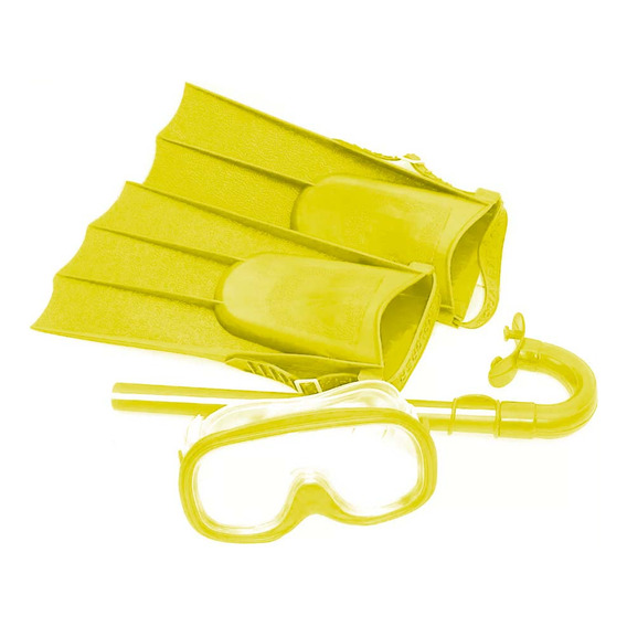 Set De Buceo Infantil Con Snorkel Máscara Y Patas De Rana