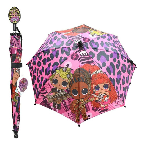 Paraguas O Sombrilla Lol Hermosa De Niña Color Rosa