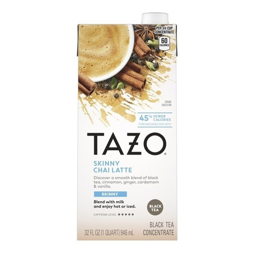 Tazo Concentrado Liquido Chai Latte Light Starbucks Café Té