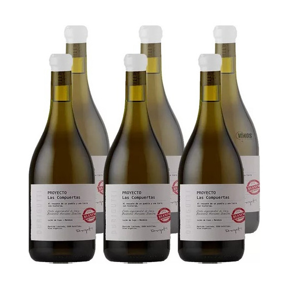 Proyecto Las Compuertas Blanco De Finca Marsanne Semillón X6