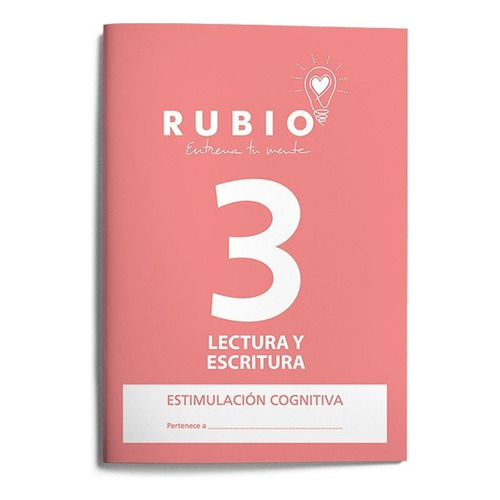Estimulación Cognitiva: Lectura Y Escritura 3, De Pedrosa Casado Beatriz. Ediciones Técnicas Rubio - Editorial Rubio, Tapa Blanda En Español