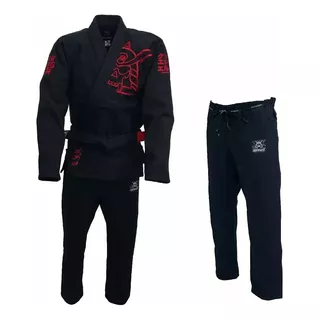 Kimono Jiu-jitsu Bjj - Krieger Phantom Preto E Vermelho