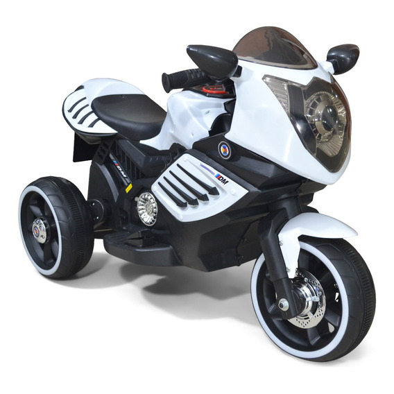 Moto Electrica Montables Niños Trimoto Deportiva 2.5km/h Luz Color Blanco