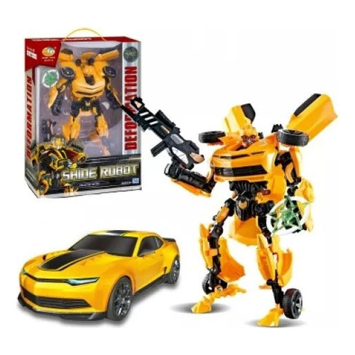 Juguete Niño Robot Transformable Auto Explorer Fan Amarillo