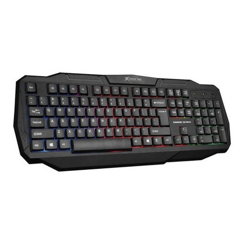 Teclado Xtrike Me Kb-302 Gamer Usb Iluminado Color del teclado Negro