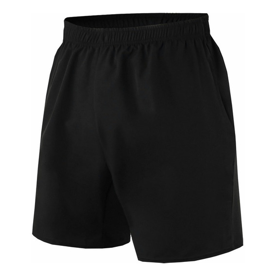 Shorts Deportivos Negros De Hombre, Suelto Y Cómodo