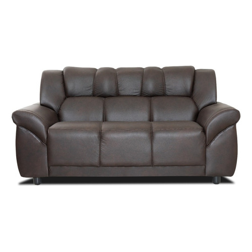 Sillon 3 Cuerpos Sofa Living Pu Marrón Córdoba Diseño De La Tela Liso