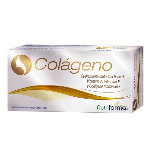 Suplemento en comprimidos Nutrifarma  Colágeno vitaminas en caja 30 un