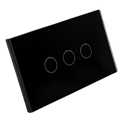 Interruptor De Luz X3 Inteligente Bsmart Wifi Tuya Negro