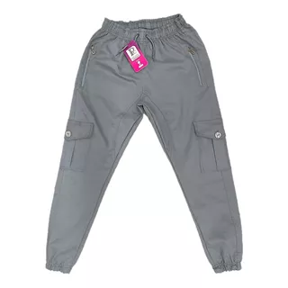 Pantalón Sudadera Tela Drill Dama Múltiples Bolsillos 