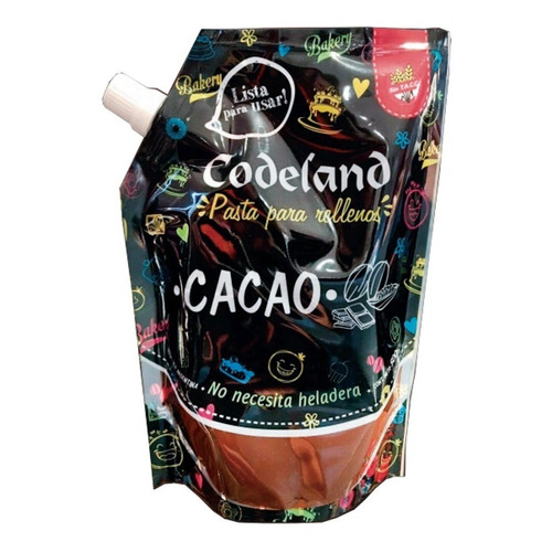 Pasta Relleno Codeland Cacao 500g Sin Tacc Reposteria Tortas