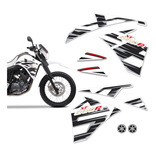 Adesivo Faixa Yamaha Xt 660r 2015/2018 Moto Branca + Emblema