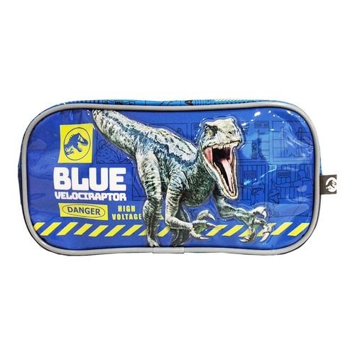 Cartuchera 2 Cierre 33123 - Jurassic World Blue Velociraptor