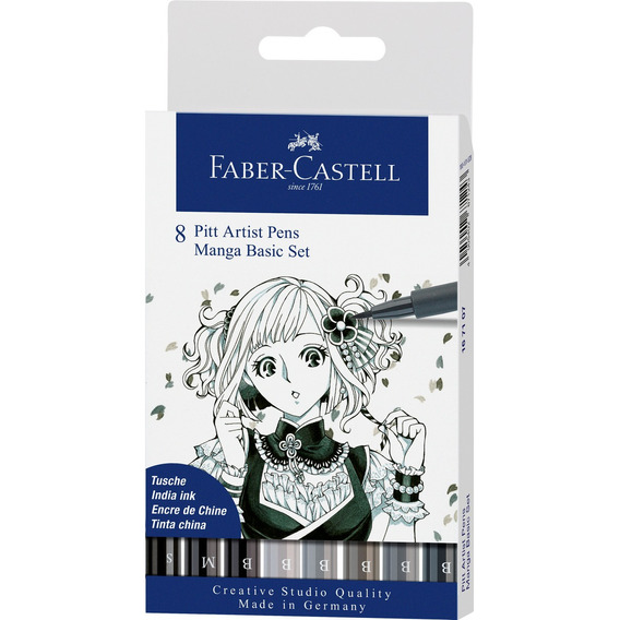 Marcadores Lettering Pitt Manga Basic Set Faber Castell
