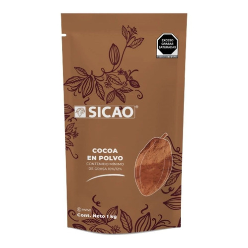 Cocoa En Polvo Sicao 1kg, Marca Barry Callebaut