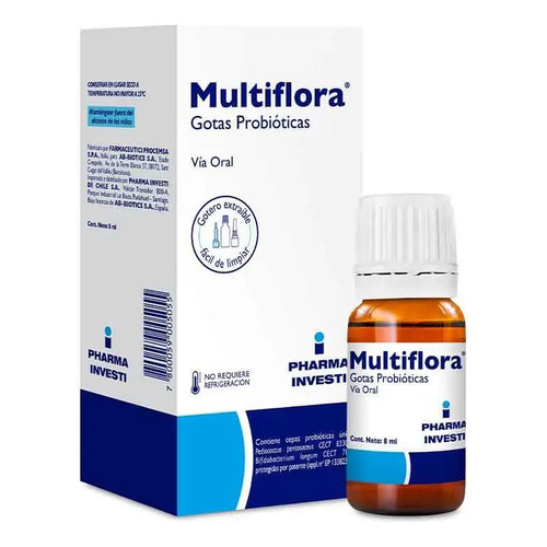Multiflora Gotas Probioticas 8ml Sabor Sin Sabor