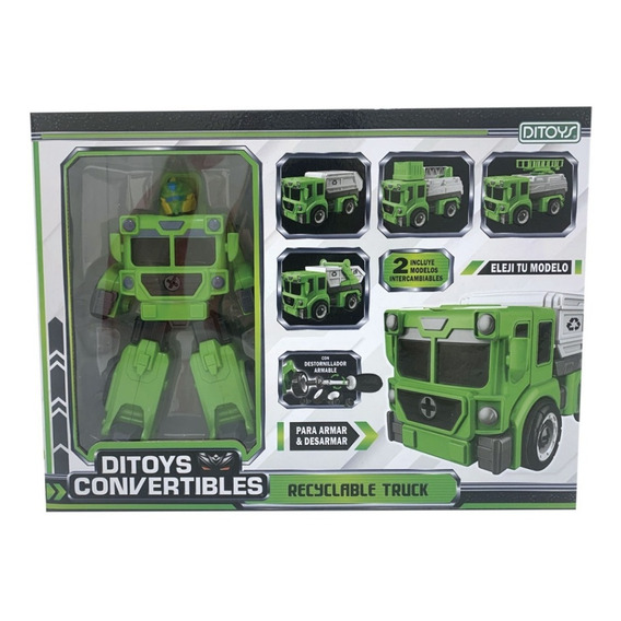 Camion Reciclaje Transformers Robot Convertible Ditoys 2447