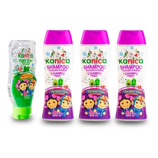 Shampoo Y Gel Para Niños Kanica Kit Cabello Limpio
