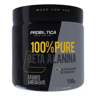 Suplemento Em Pó Probiótica Beta Alanina 100% Pura 150g - Aminoácidos Em Pote De 150ml