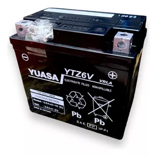 Bateria Ytz6v Equivalente Ytx5l-bs 12v 5ah Yuasa Gel