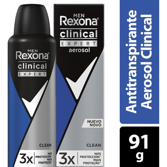 Desodorante Rexona Clinical Expert Clean Men Spray X 150ml
