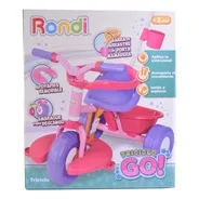 Triciclo Rondi Go  Rosa Con Barra Arrastre