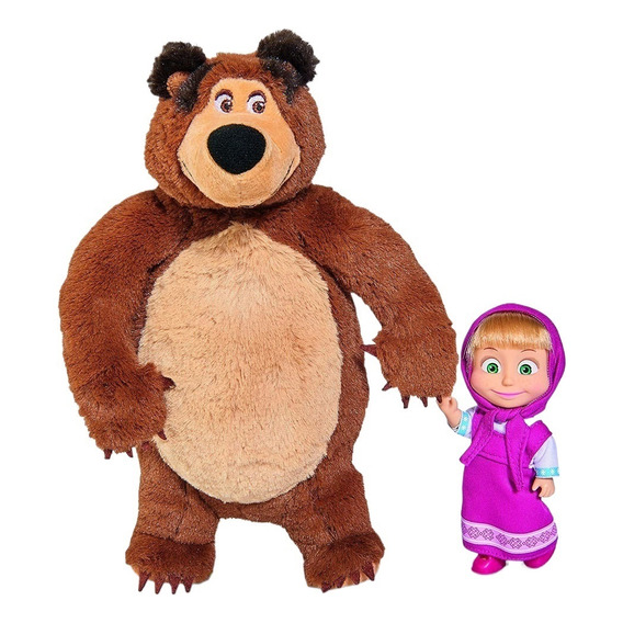 Juego De Peluche Masha Y El Oso Masha De Jada Toys