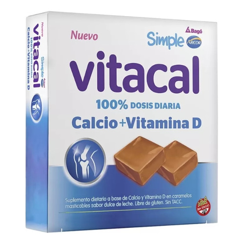 Simple Vitacal: Calcio + Vit D X 480gr - Sabor Dulce De Leche