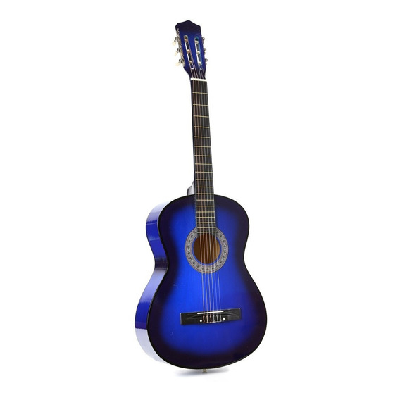 Guitarra acústica Femmto Criolla CG001 CG001 para diestros azul madera dura laqueado
