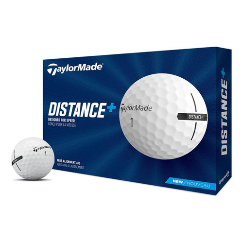 Pelota De Golf Taylormade Distance + Docena Color Blanco