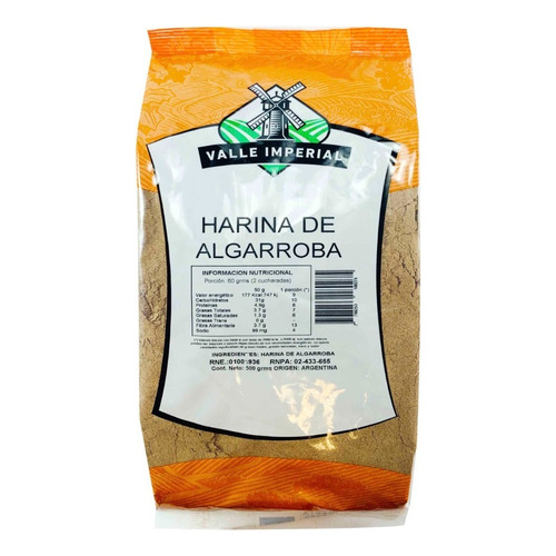 Harina De Algarroba 500 Gr Marca: Valle Imperial