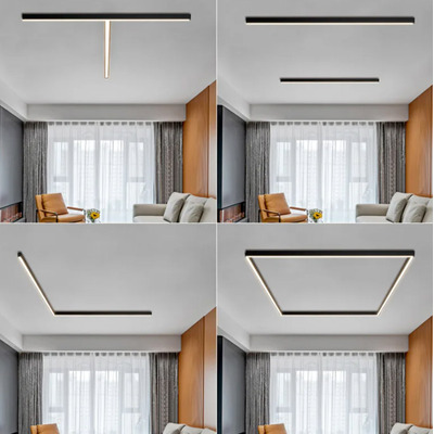 Perfil Led Dyna Negro 60cm Dinámico Lineal 12,5w Lk  