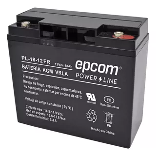 Batería 12v. 18ah Con Tecnología Agm/vrla . Epcom Pl-18-12