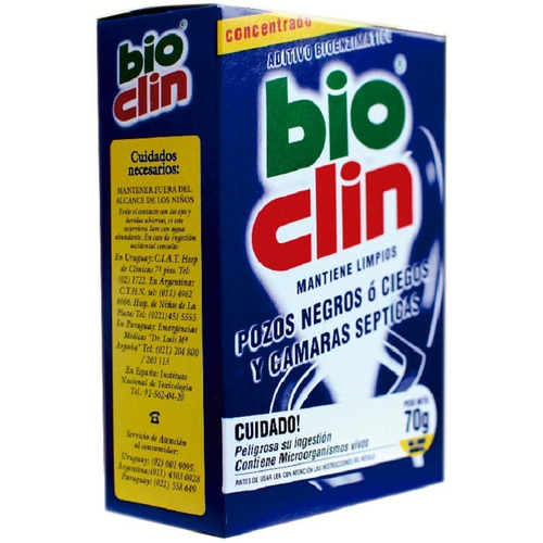 Bio Clin Bacterias  Cañerías Y Pozos × 70 Grs