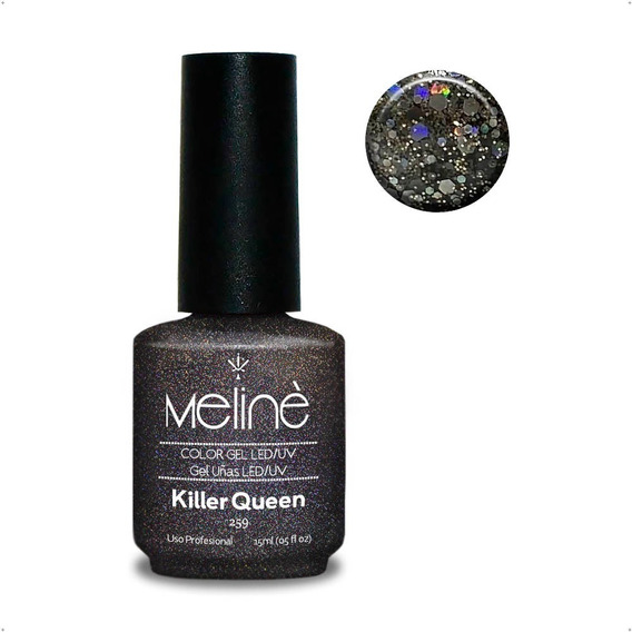 Esmalte Meline Nuevos Colores Gel Uv/led Semip. X 15 Ml Color 259 Killer Queen