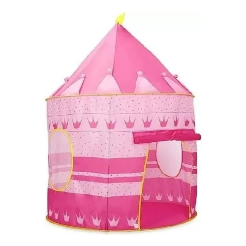 Carpa Pelotero Casita Castillo Infantil Autoarmable Color Rosa