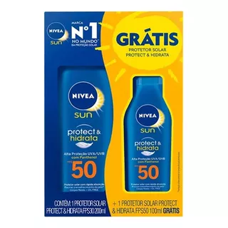 Kit Protetor Solar Nivea Protect Fps 50 200ml + Fps 50 100ml